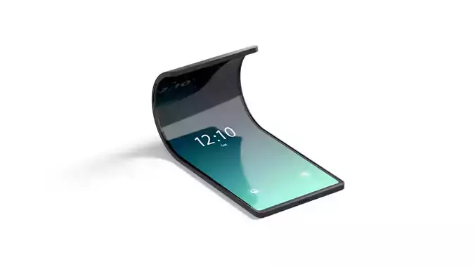 Animated Flexible Phone - twisted smartphone with animation Low-poly 3D model