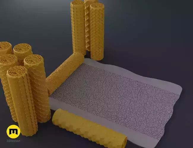 DnD Texture Rollers Scales and armor 3D print model