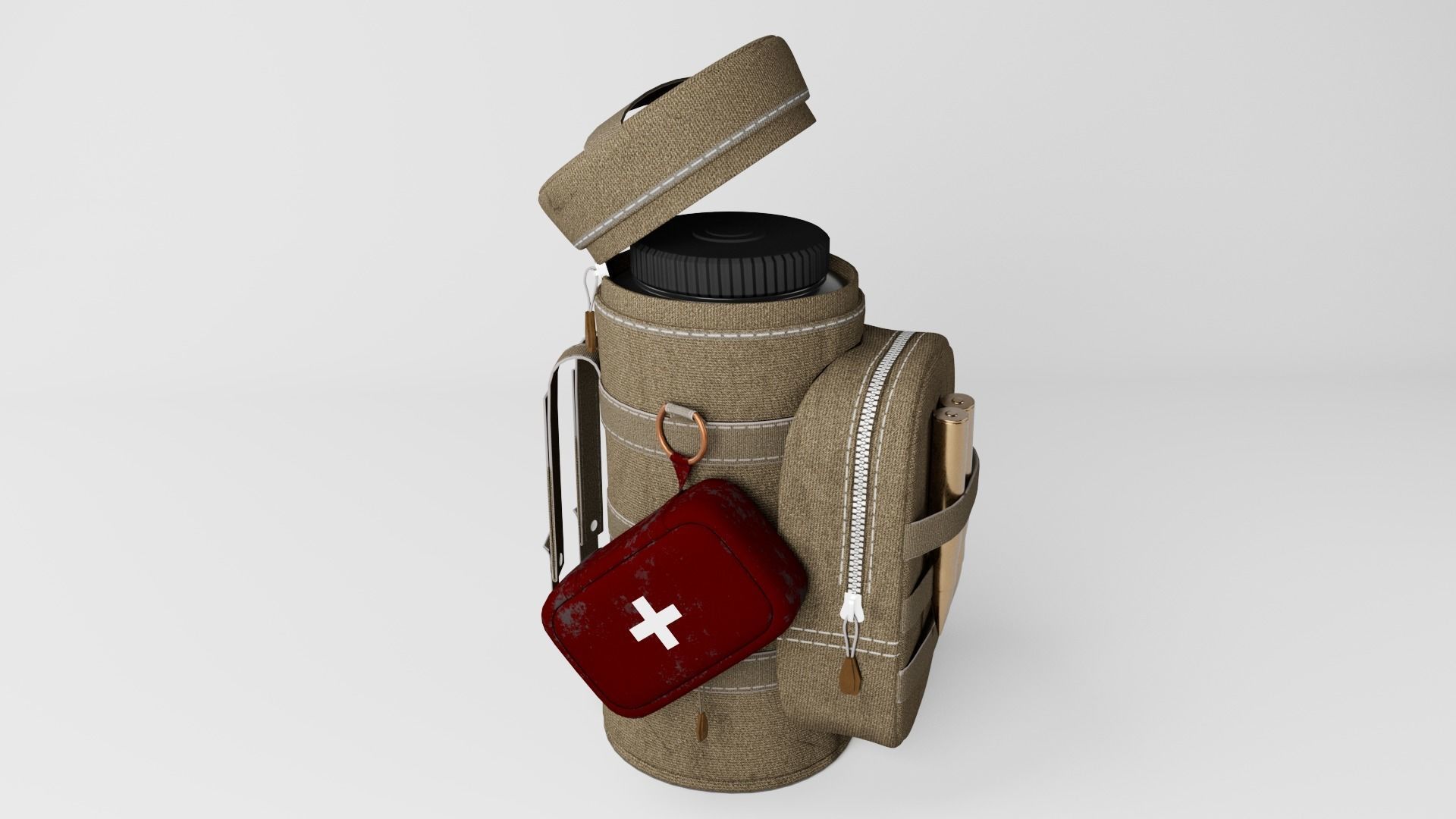 Tactical Pouch 3d low poly Game Asset Low-poly 3D model_13