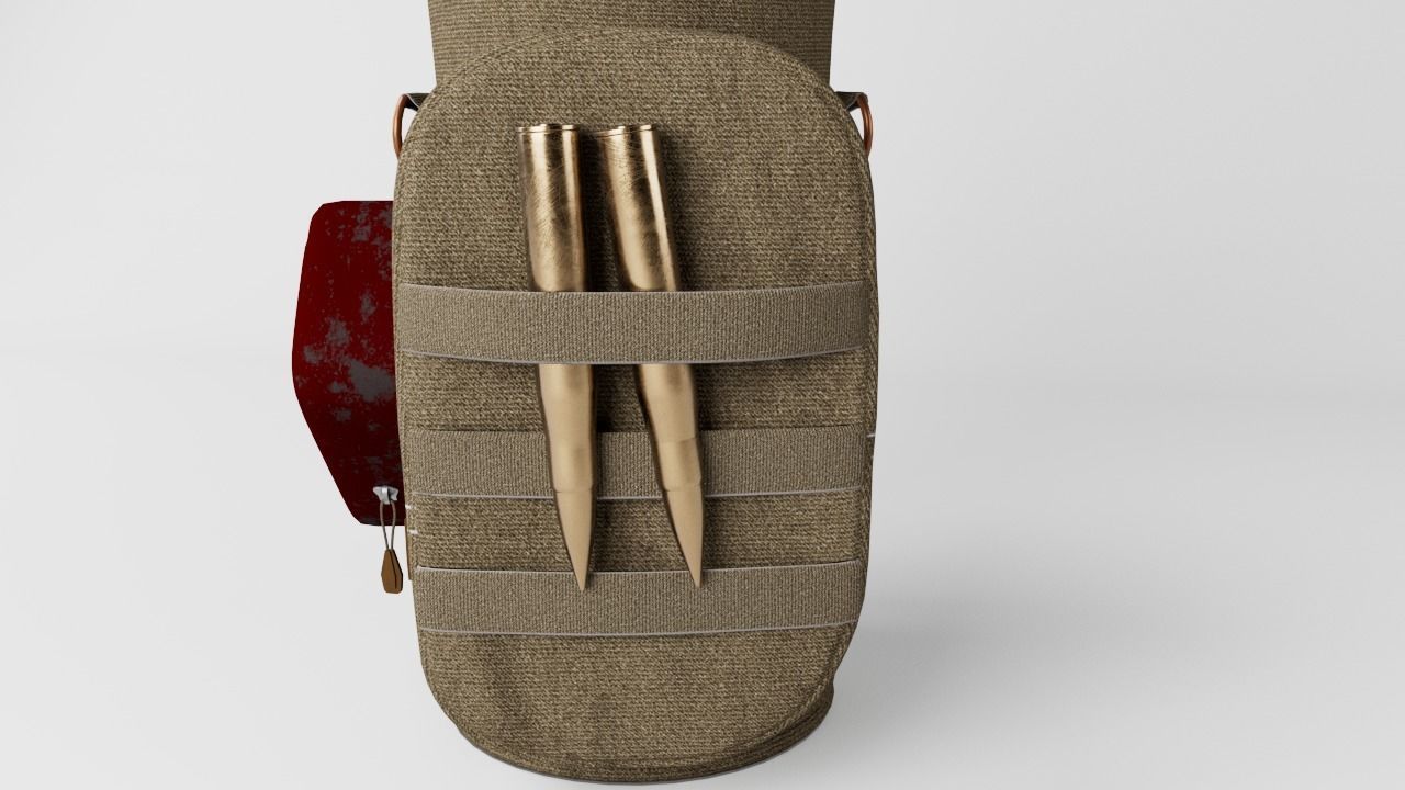 Tactical Pouch 3d low poly Game Asset Low-poly 3D model_4