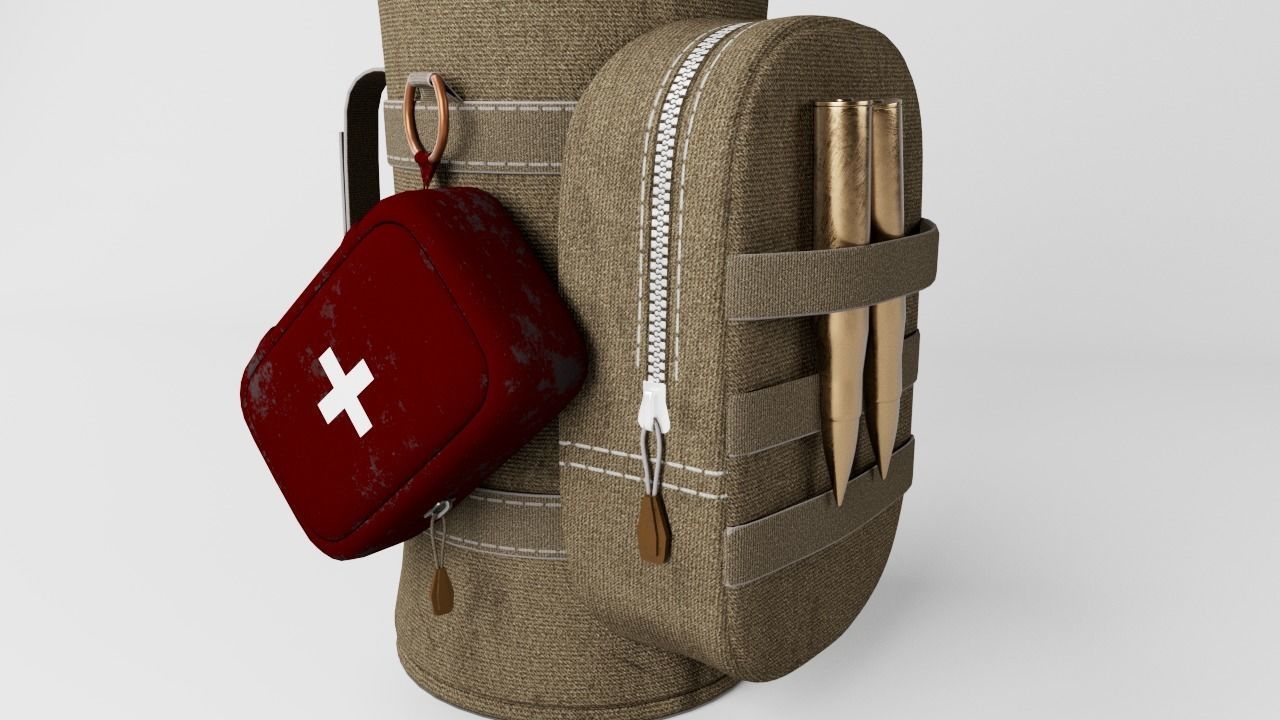 Tactical Pouch 3d low poly Game Asset Low-poly 3D model_3