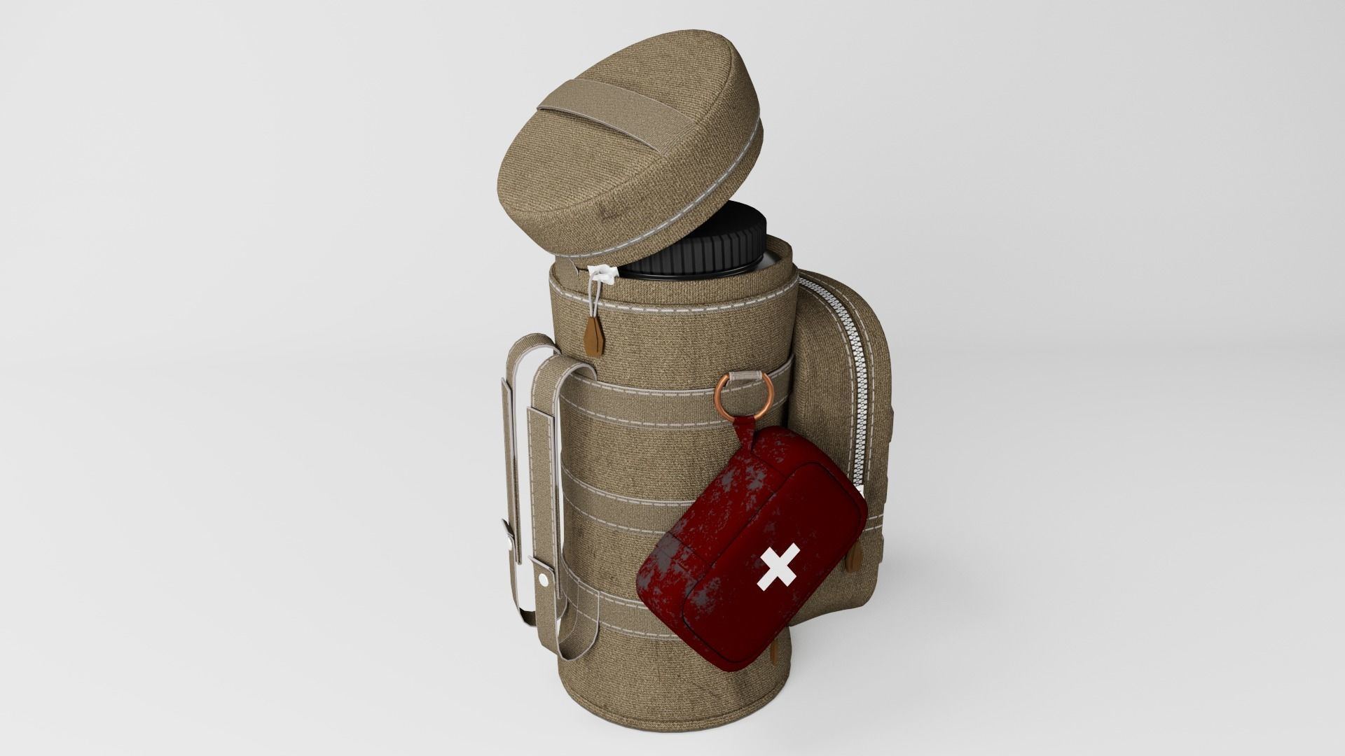 Tactical Pouch 3d low poly Game Asset Low-poly 3D model_2