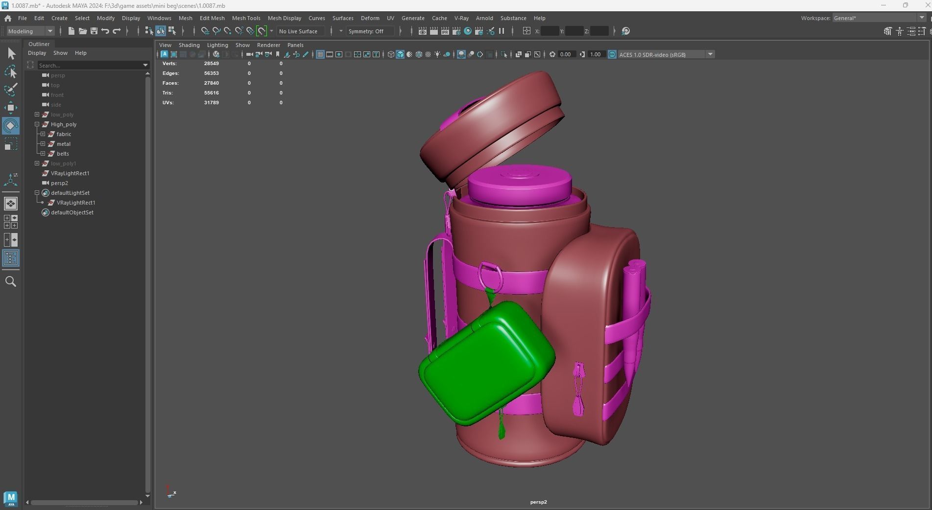 Tactical Pouch 3d low poly Game Asset Low-poly 3D model_17