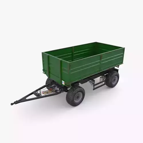 Agro trailer V7 Low-poly 3D model