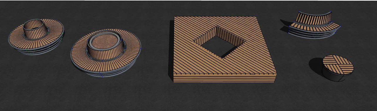 3D model of benches 3D model_6