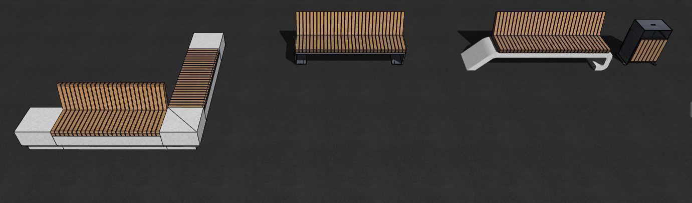 3D model of benches 3D model_5