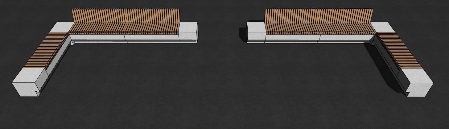 3D model of benches 3D model_4