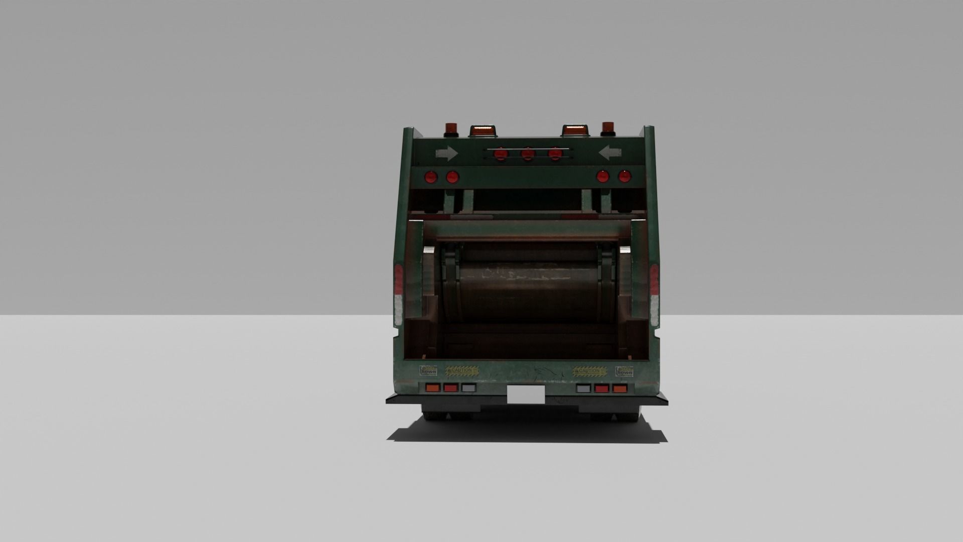 car Garbage truck Low-poly 3D model_4