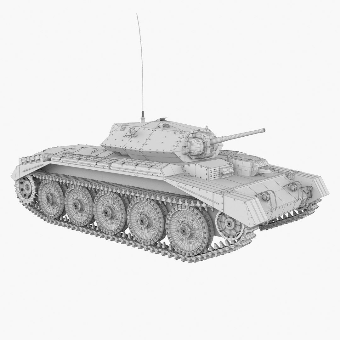 Crusader MK VI Low-poly 3D model_3