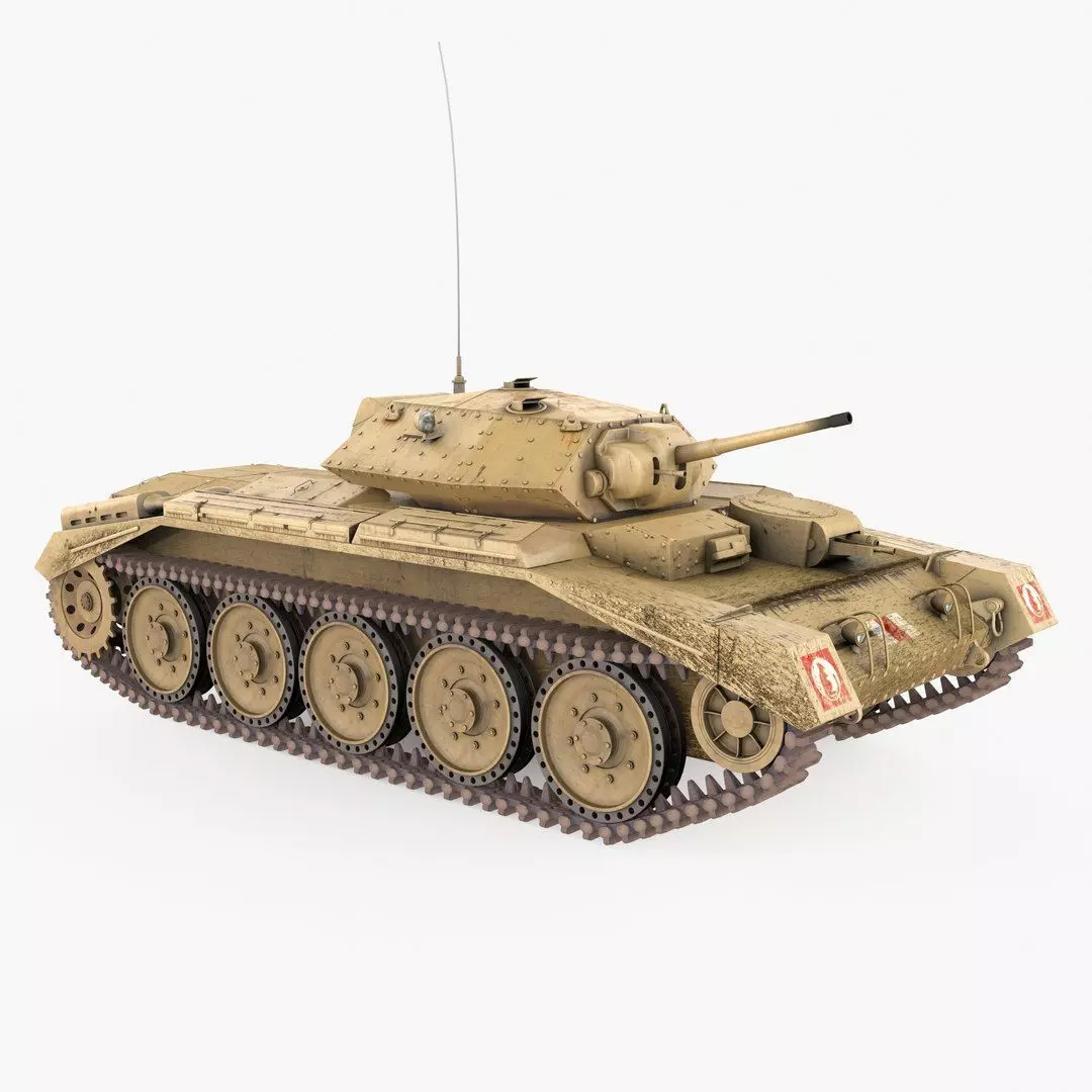 Crusader MK VI Low-poly 3D model_0