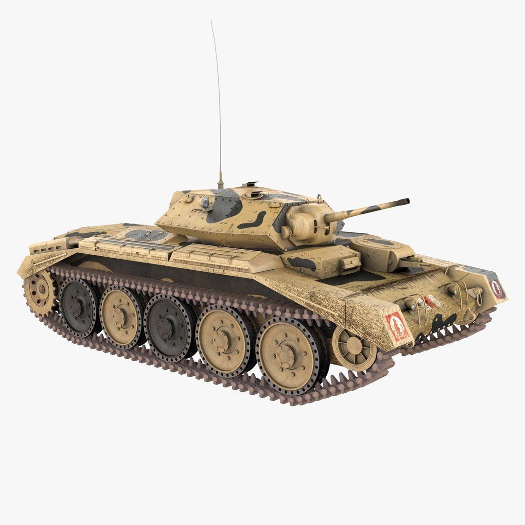 Crusader MK VI Low-poly 3D model_2