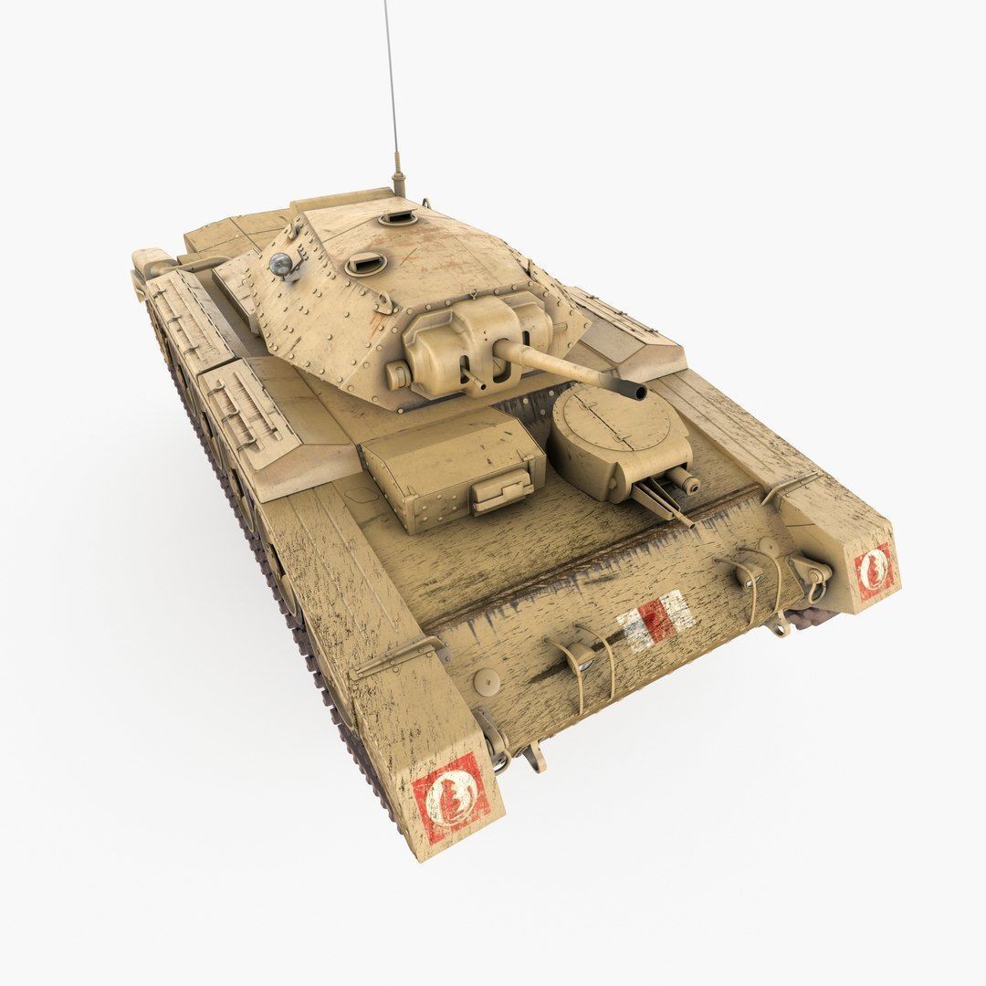 Crusader MK VI Low-poly 3D model_7