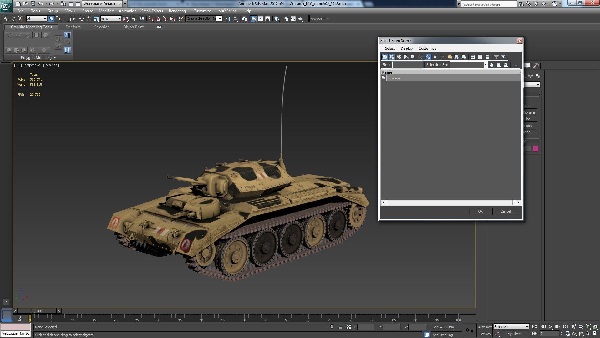 Crusader MK VI Low-poly 3D model_20