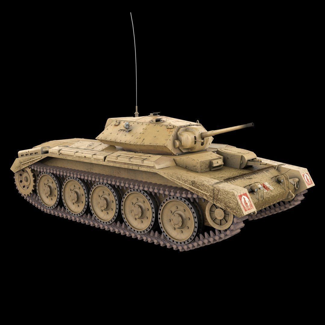 Crusader MK VI Low-poly 3D model_1