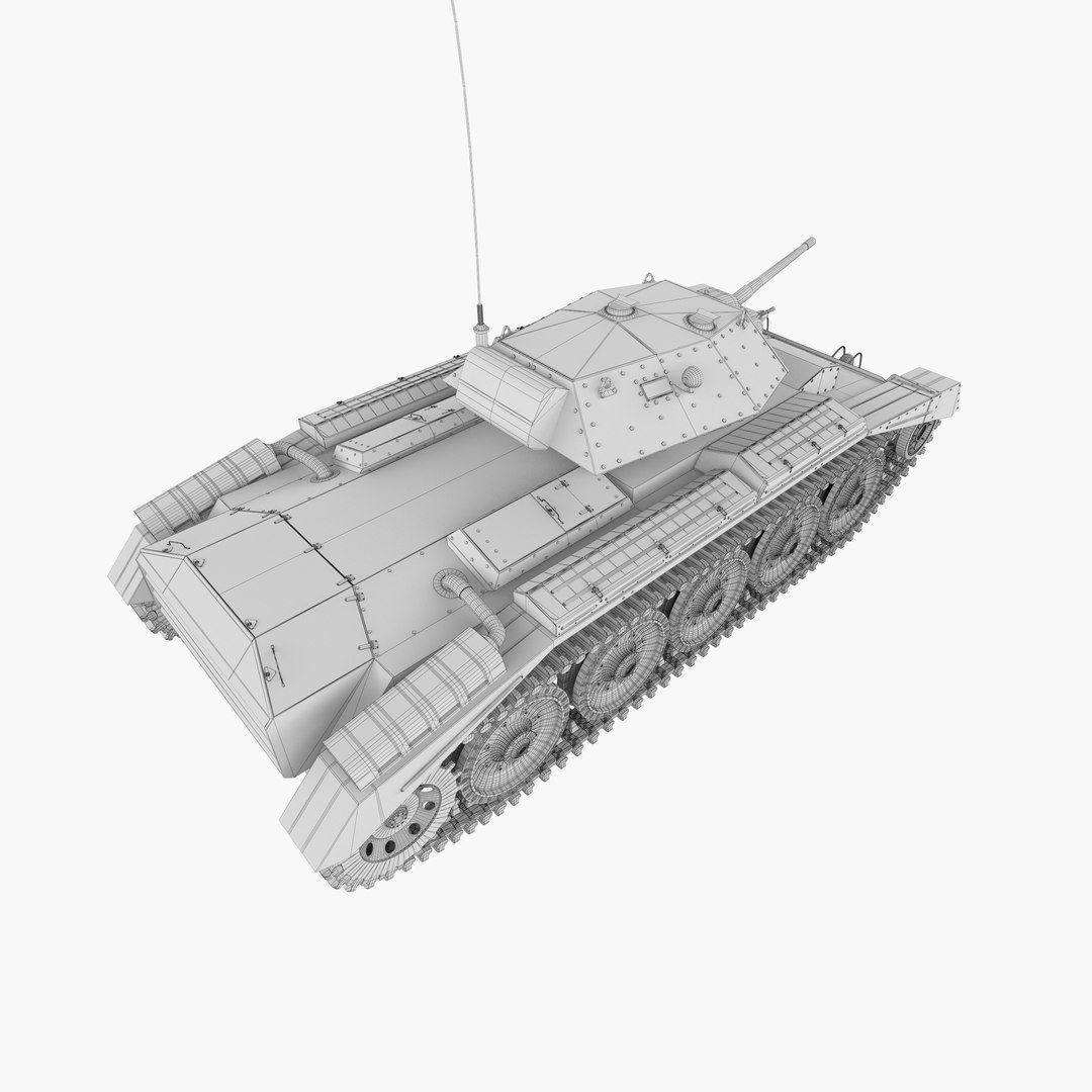 Crusader MK VI Low-poly 3D model_12