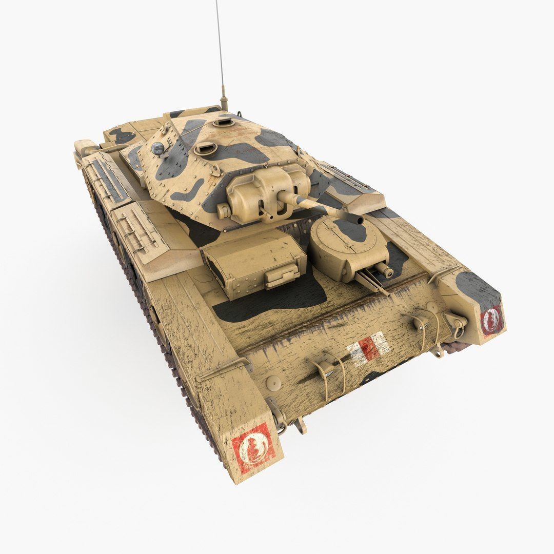 Crusader MK VI Low-poly 3D model_8