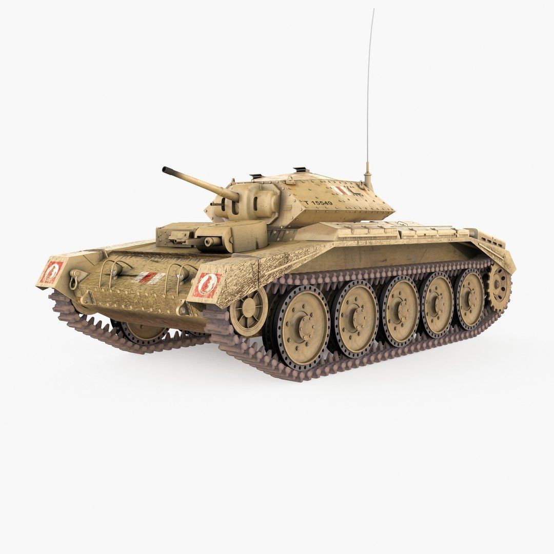 Crusader MK VI Low-poly 3D model_4