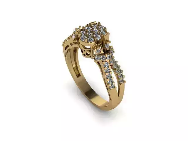beautifull ring for daimonds 3D print model