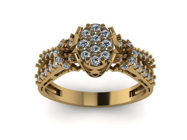 beautifull ring for daimonds 3D print model_2