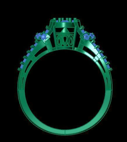 beautifull ring for daimonds 3D print model_10