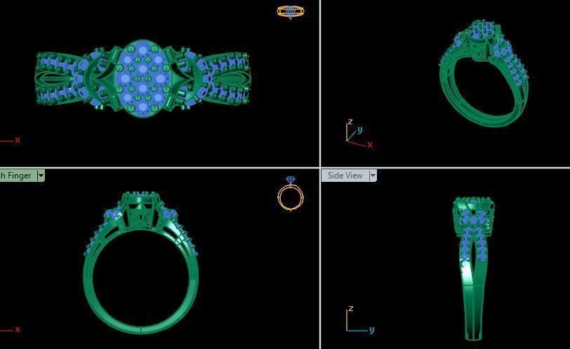 beautifull ring for daimonds 3D print model_14