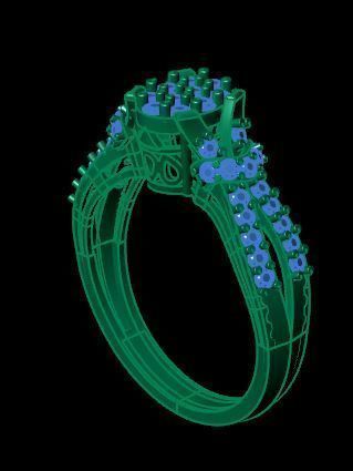 beautifull ring for daimonds 3D print model_12