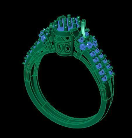 beautifull ring for daimonds 3D print model_13