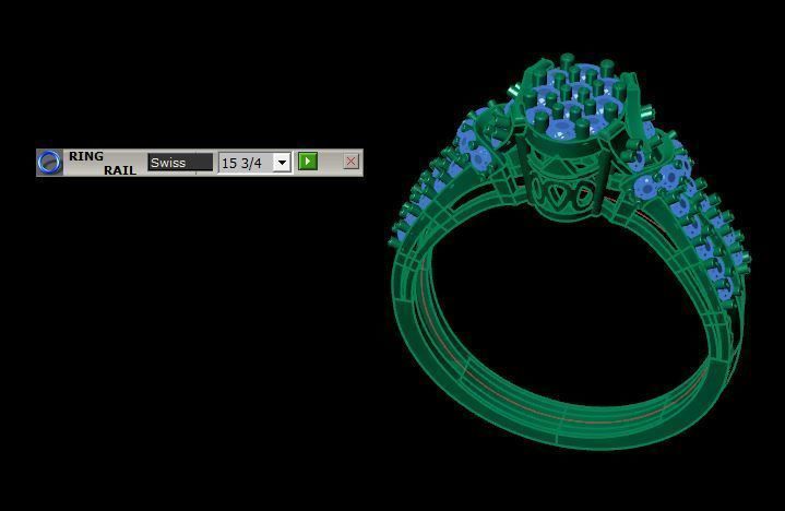 beautifull ring for daimonds 3D print model_15