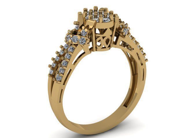 beautifull ring for daimonds 3D print model_4