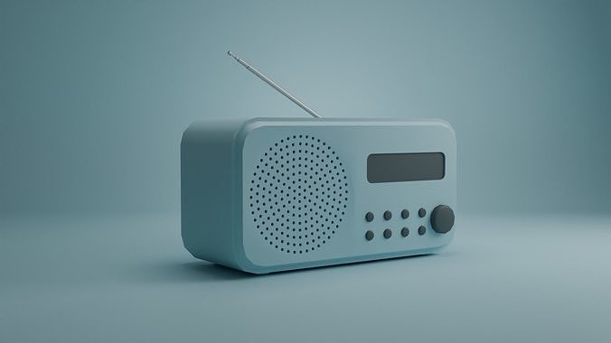 Radio Low-poly 3D model