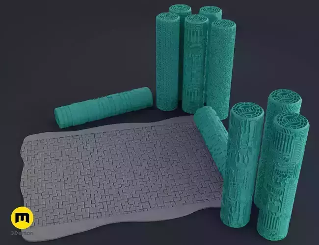 DnD Terrain Rollers Scifi 3D print model