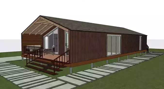 3D model of a modular house 3D model