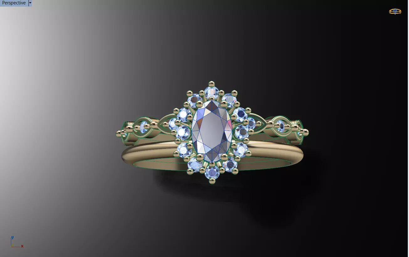 solitair ring 3D print model_0