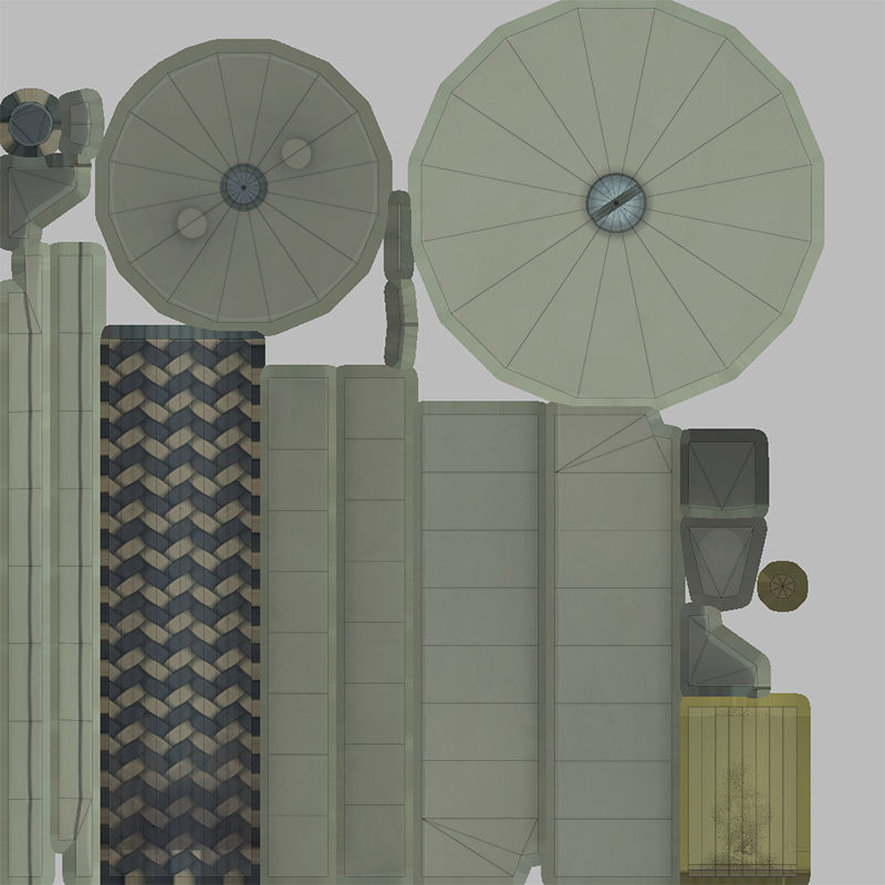 Round Electrical plug USSR Low-poly 3D model_17