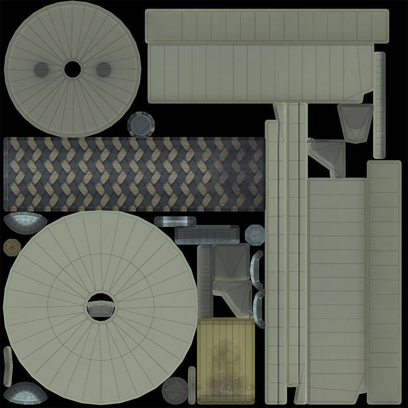 Round Electrical plug USSR Low-poly 3D model_16