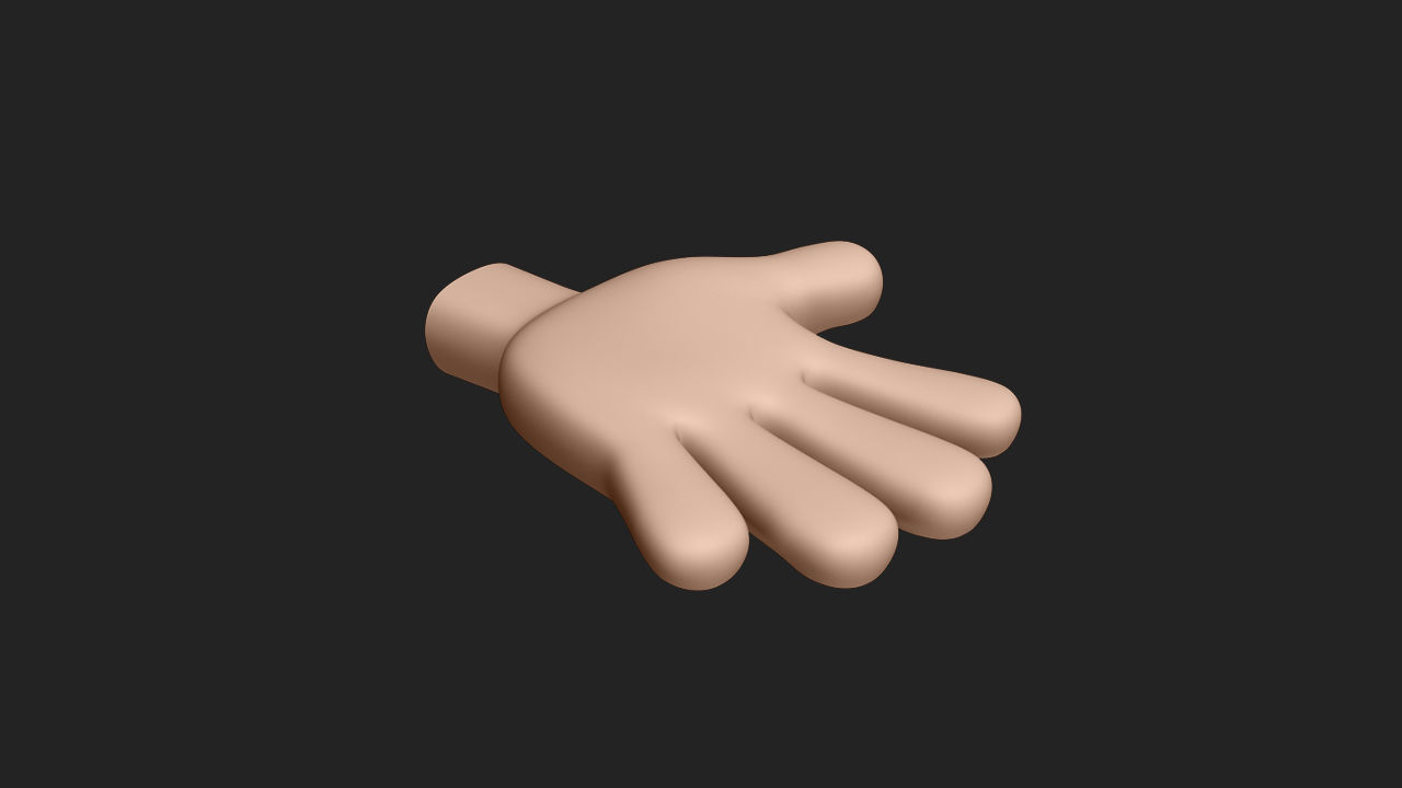 Hand Human Low-poly 3D model_10