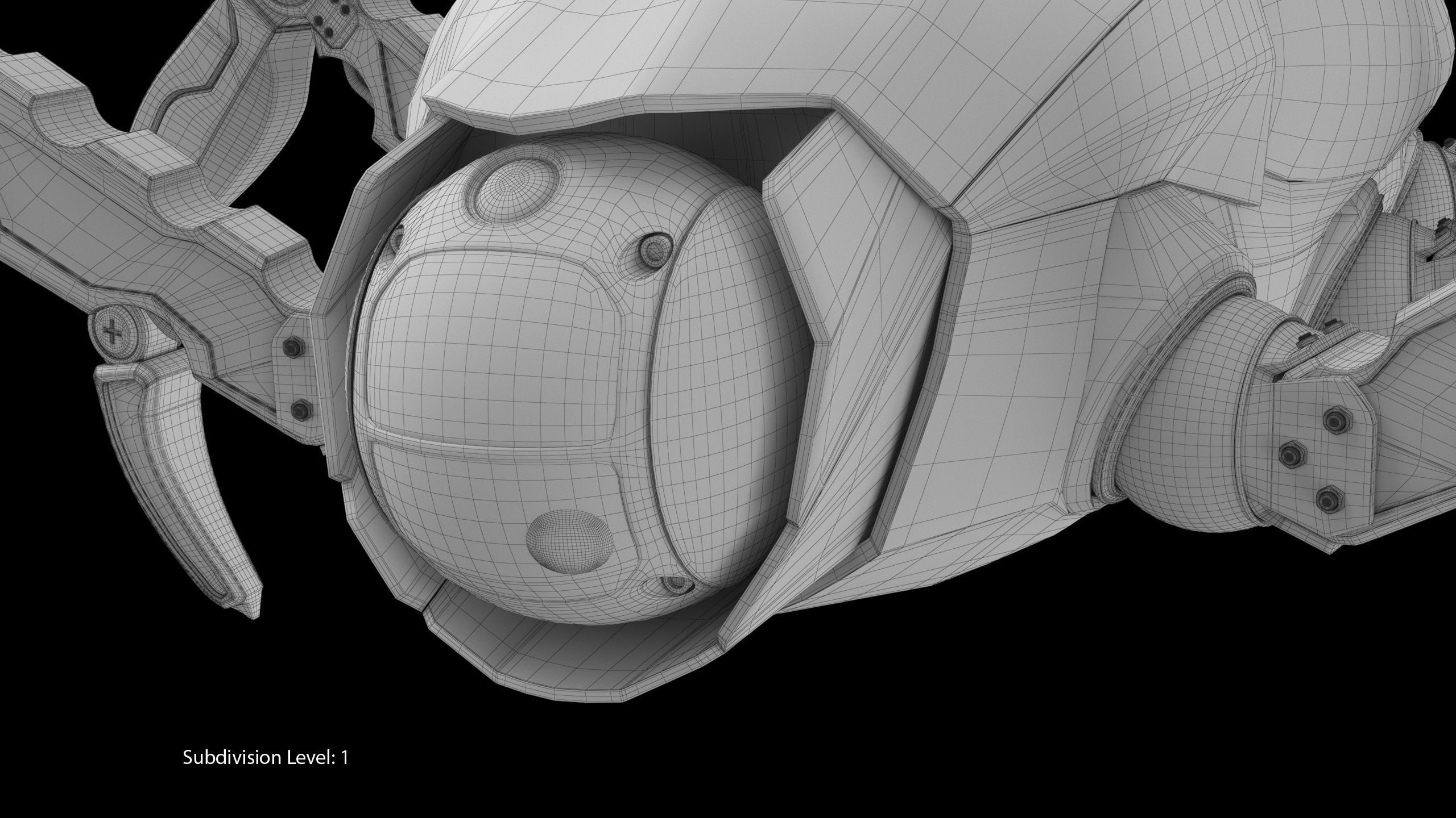 Sci-Fi Spider Low-poly 3D model_37
