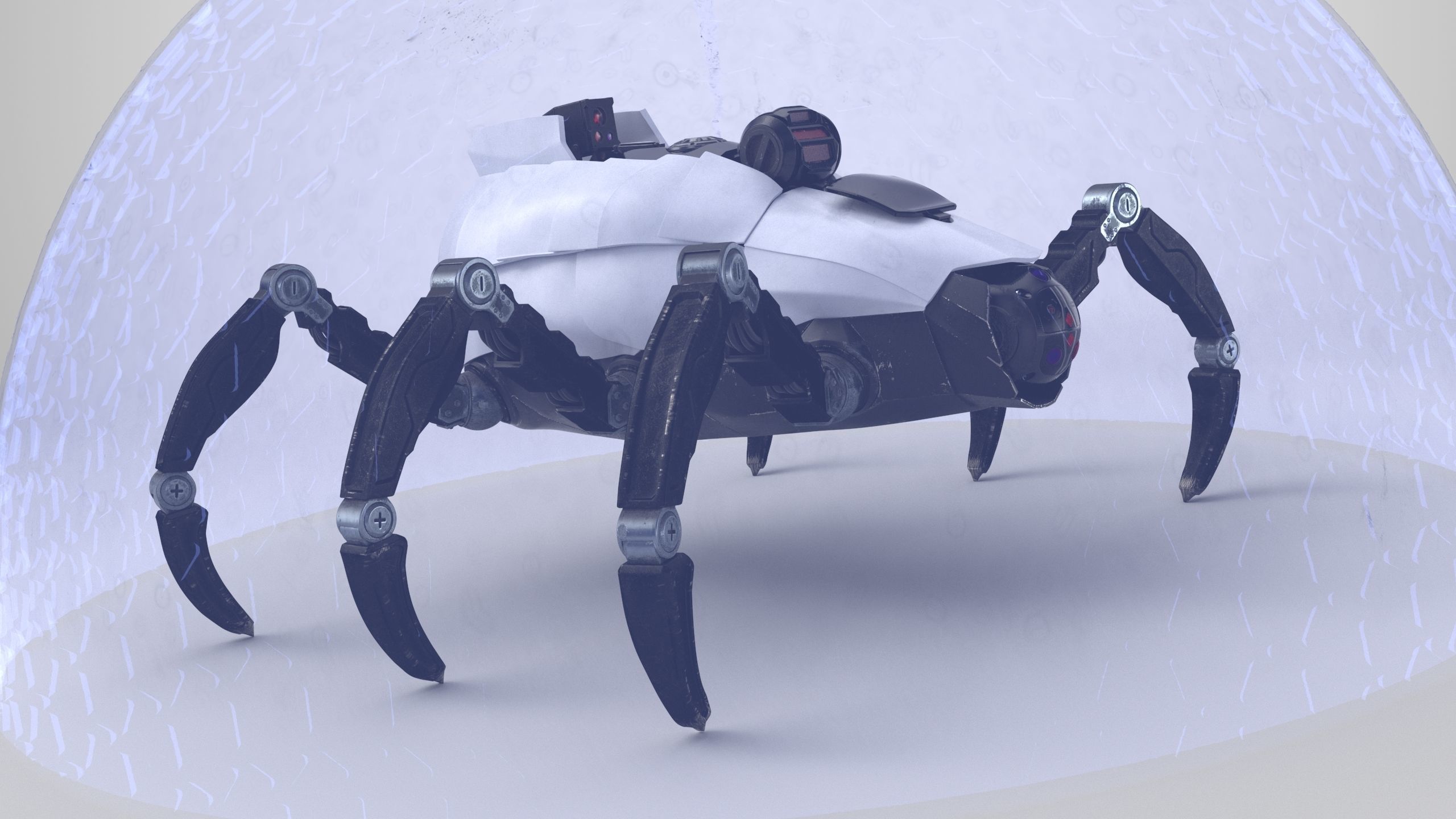 Sci-Fi Spider Low-poly 3D model_12