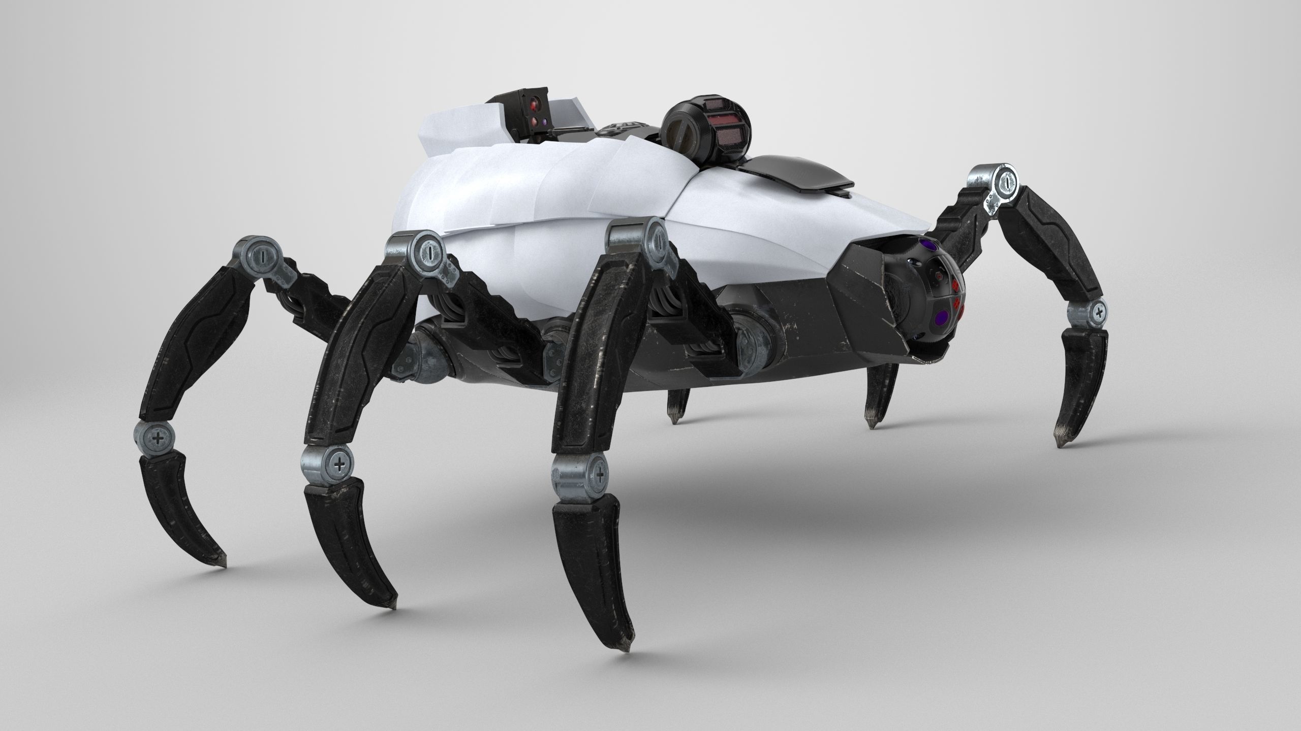 Sci-Fi Spider Low-poly 3D model_10
