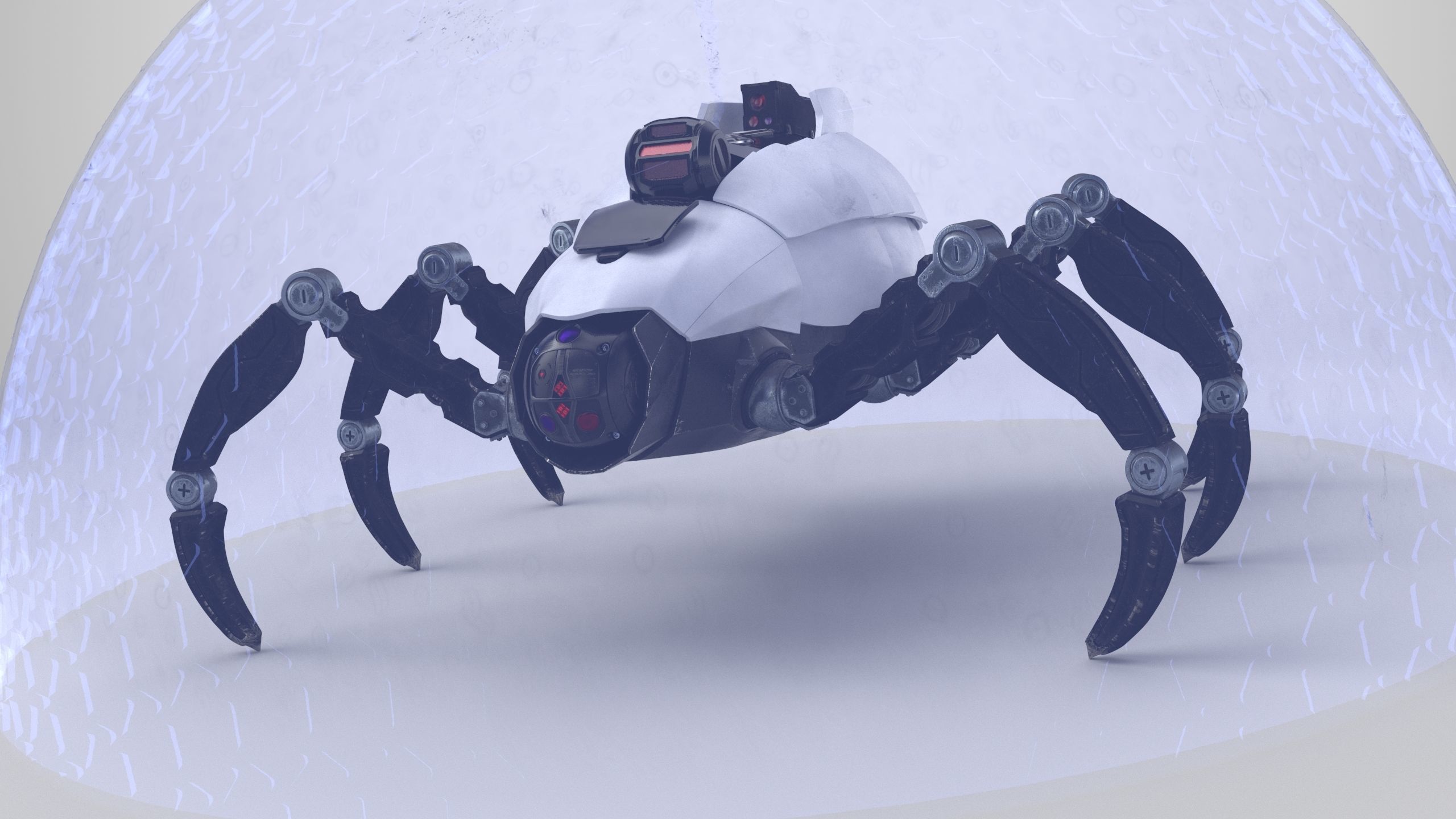 Sci-Fi Spider Low-poly 3D model_6