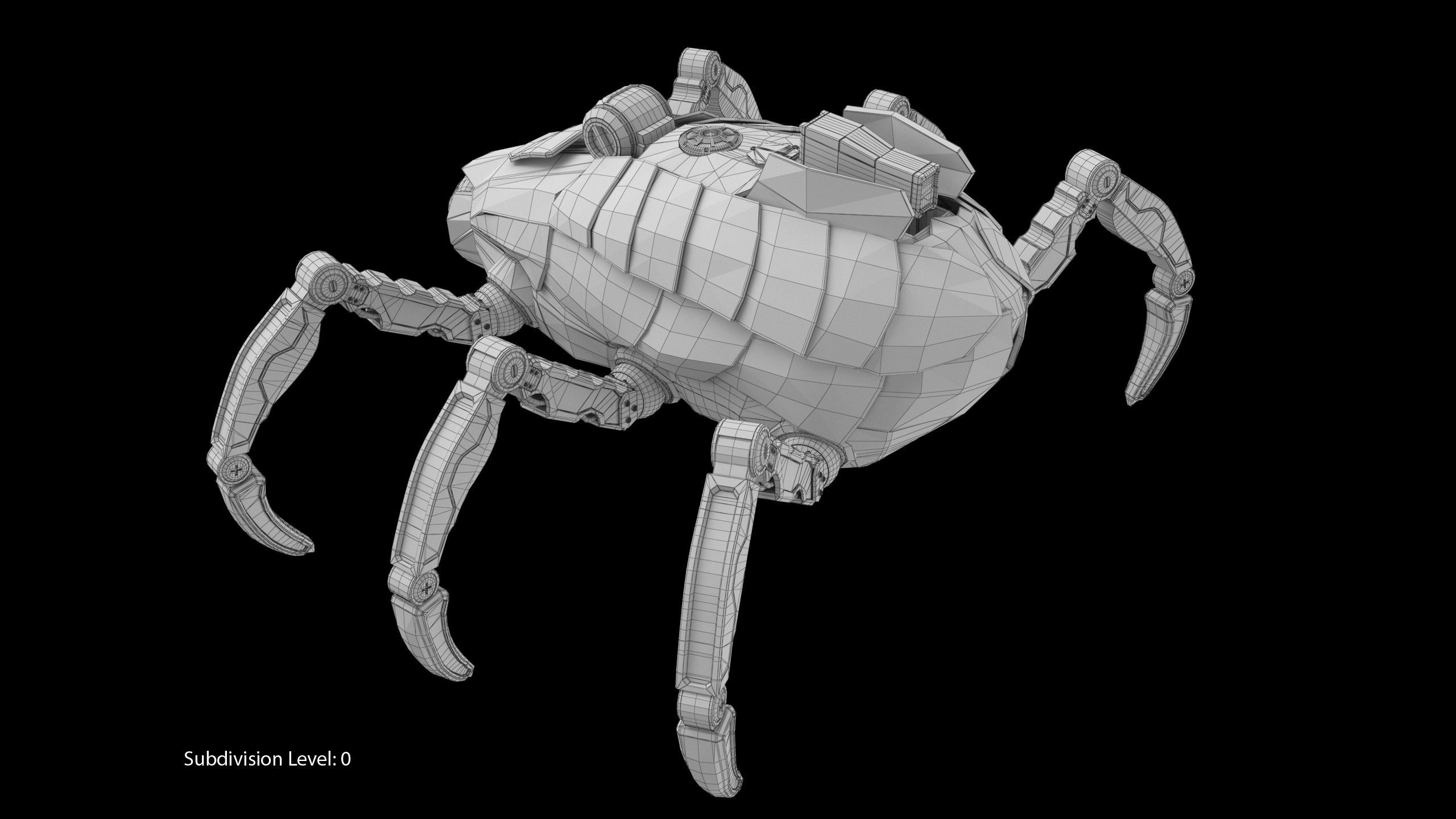 Sci-Fi Spider Low-poly 3D model_26
