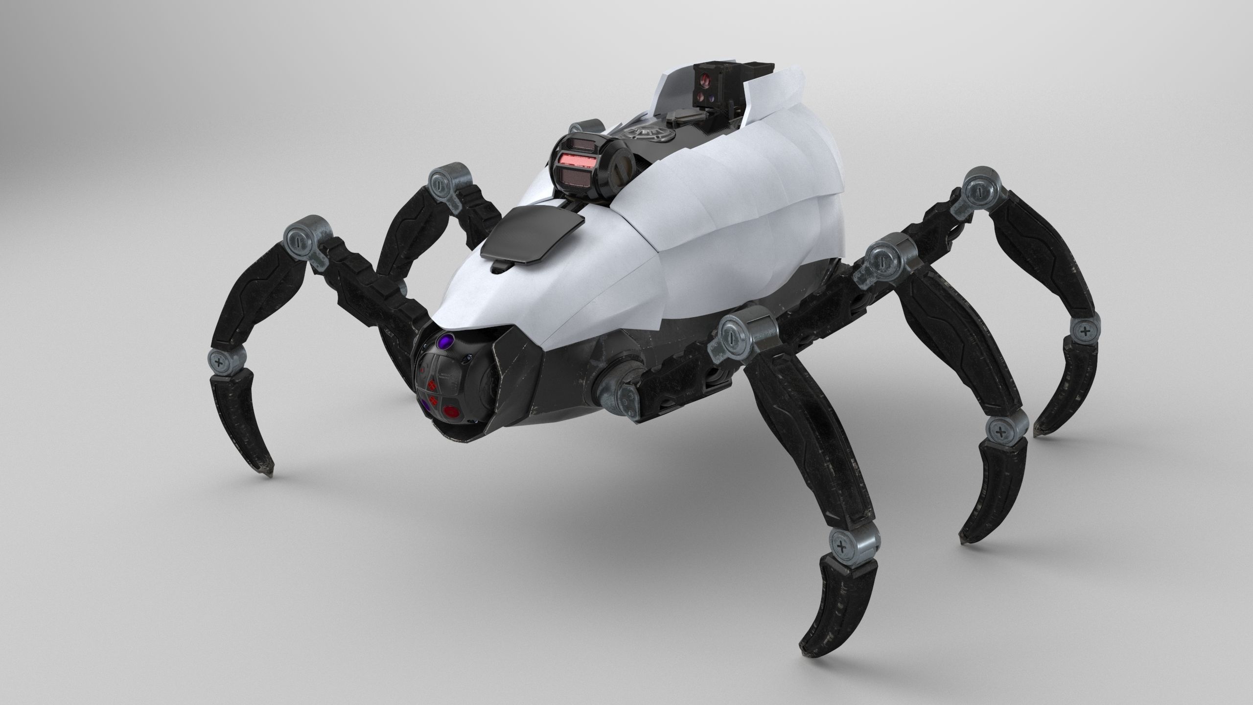 Sci-Fi Spider Low-poly 3D model_28