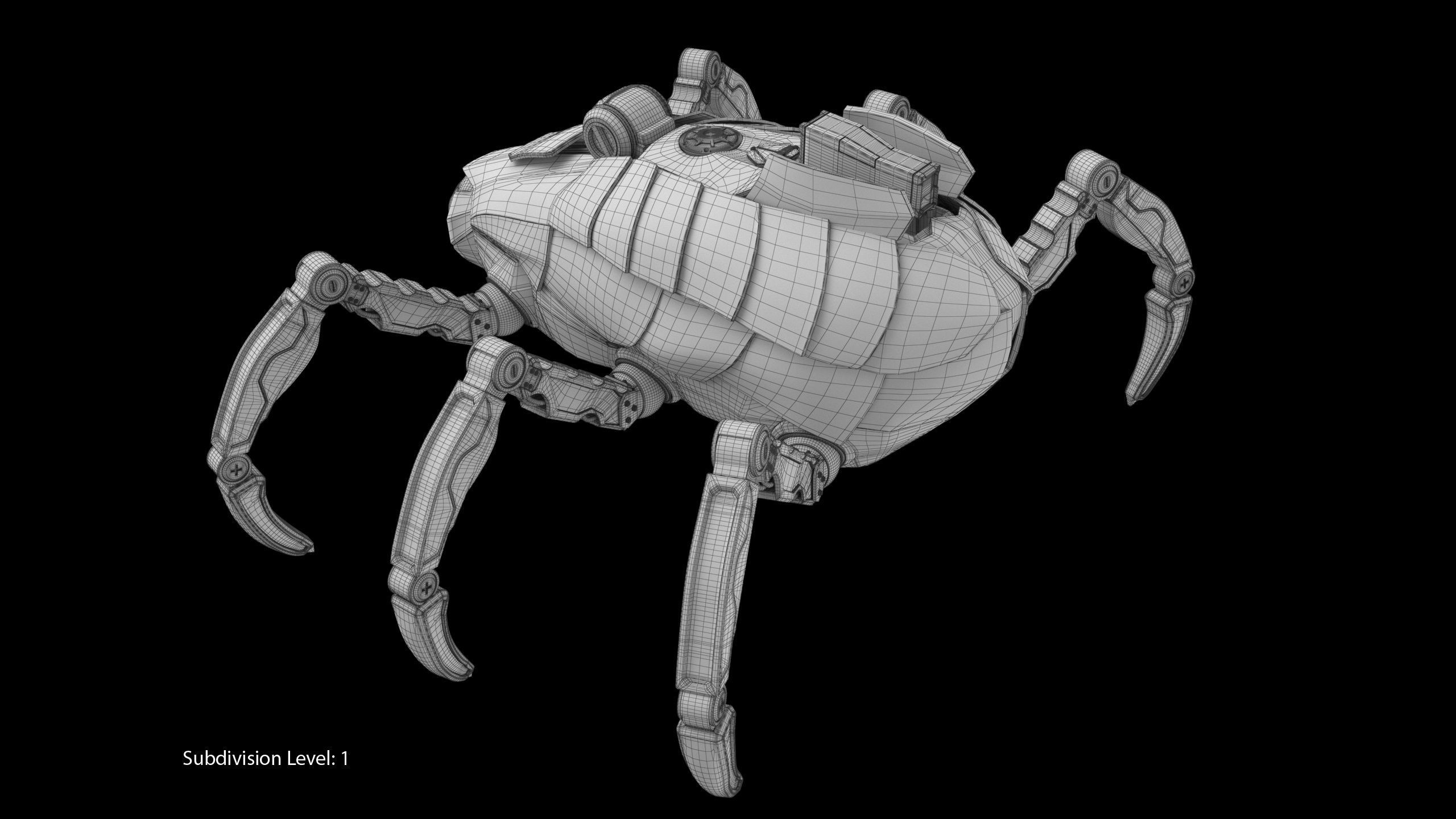 Sci-Fi Spider Low-poly 3D model_27
