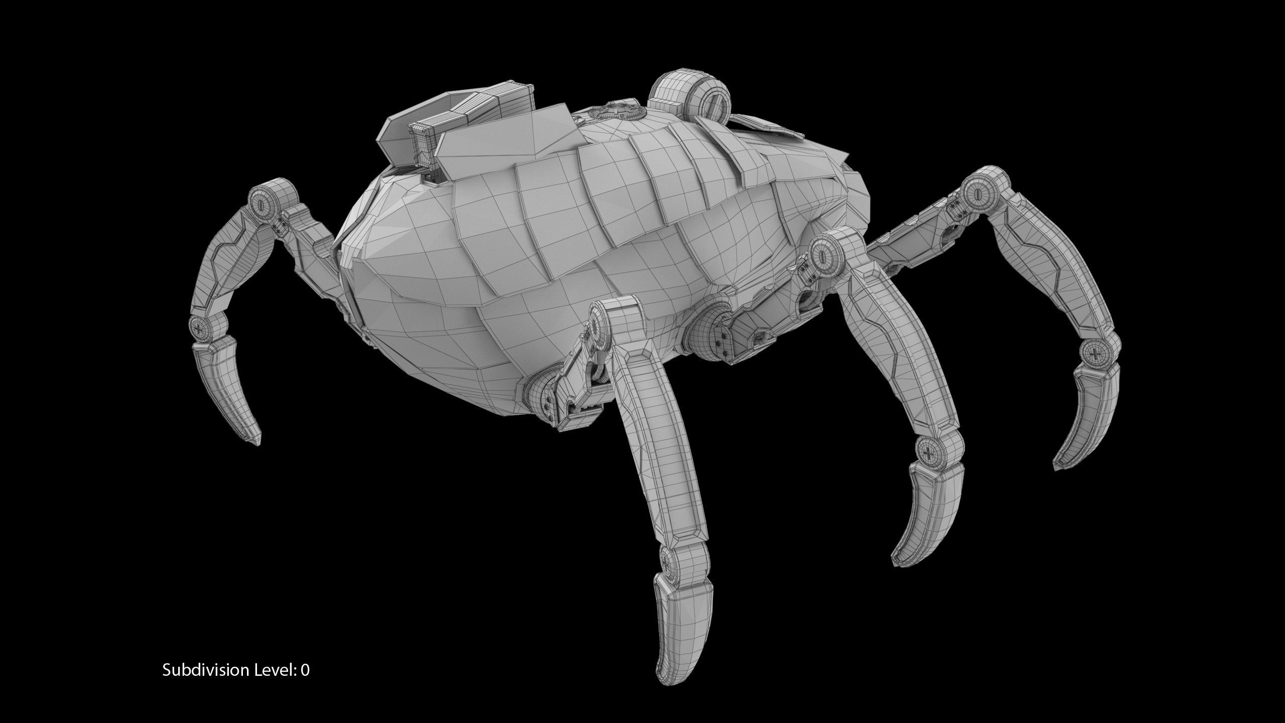 Sci-Fi Spider Low-poly 3D model_20