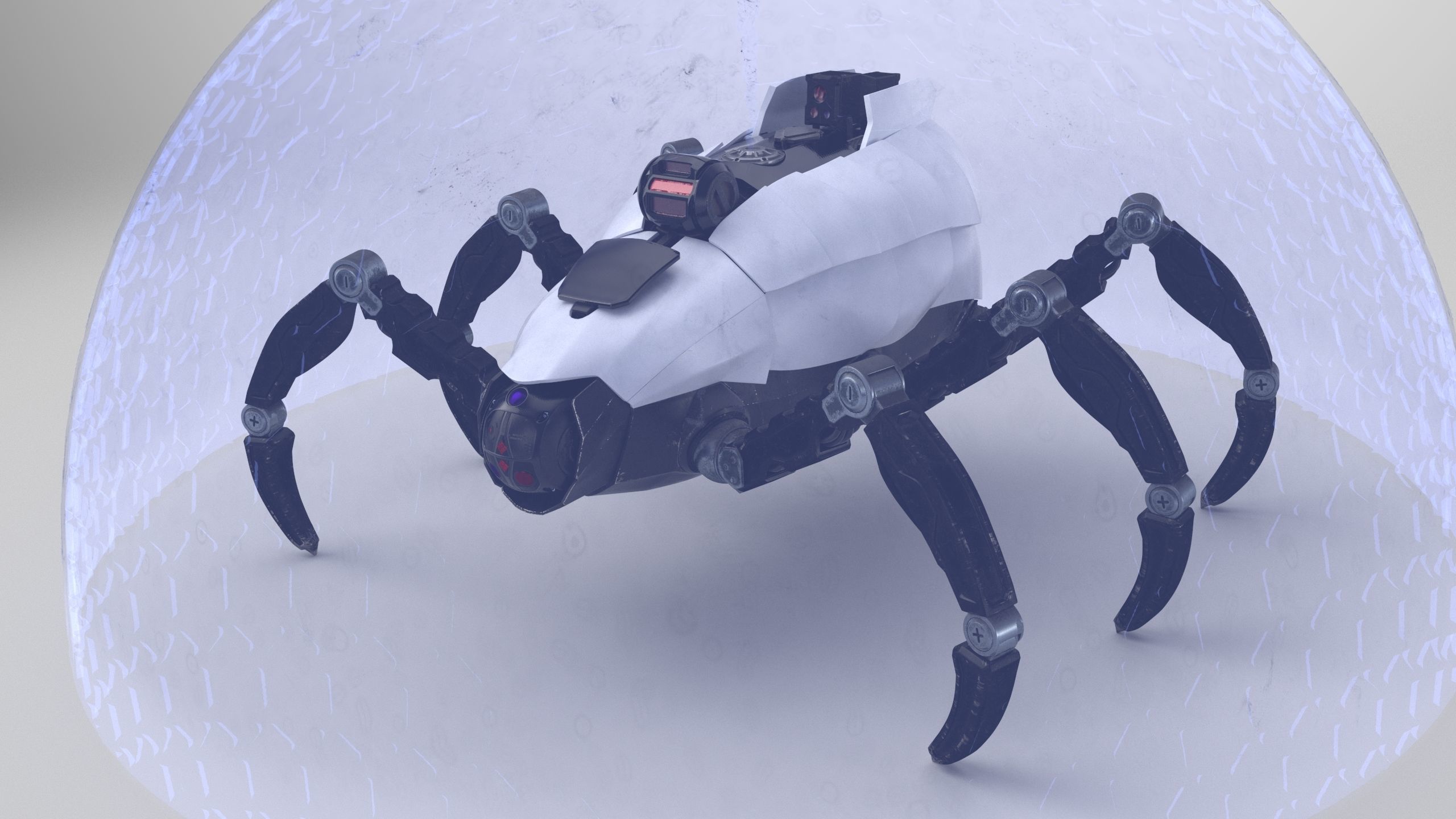 Sci-Fi Spider Low-poly 3D model_29