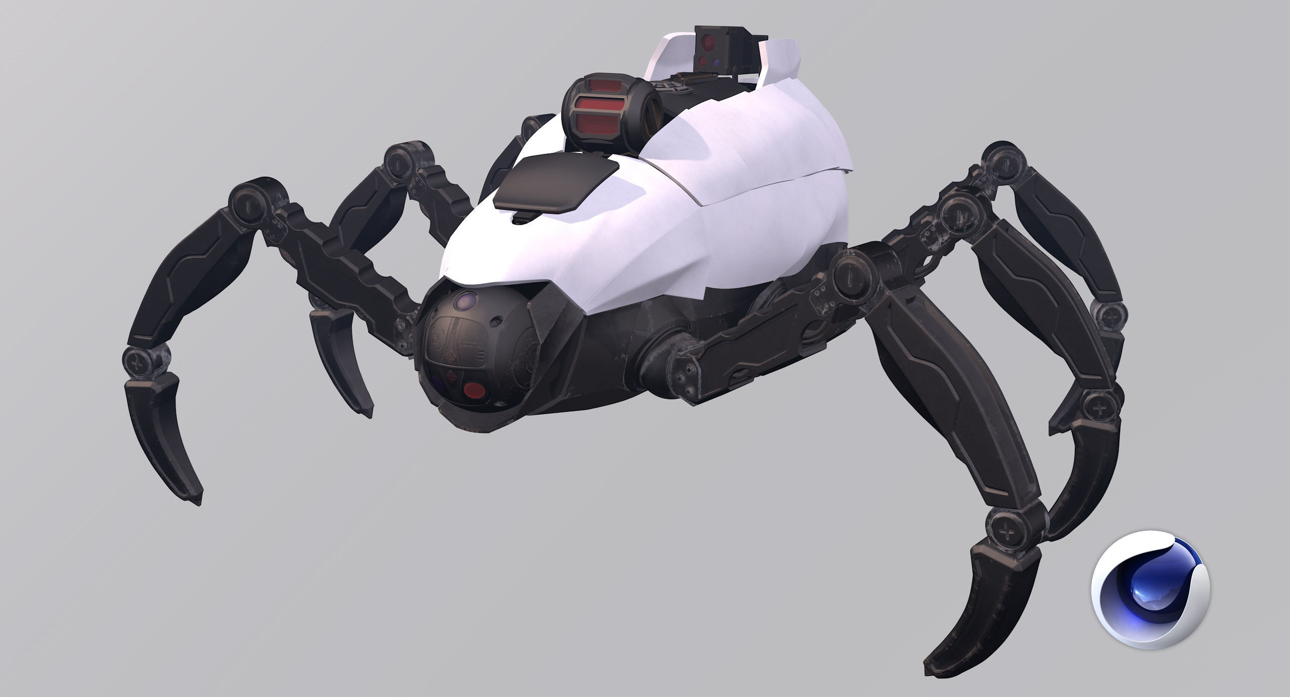 Sci-Fi Spider Low-poly 3D model_39