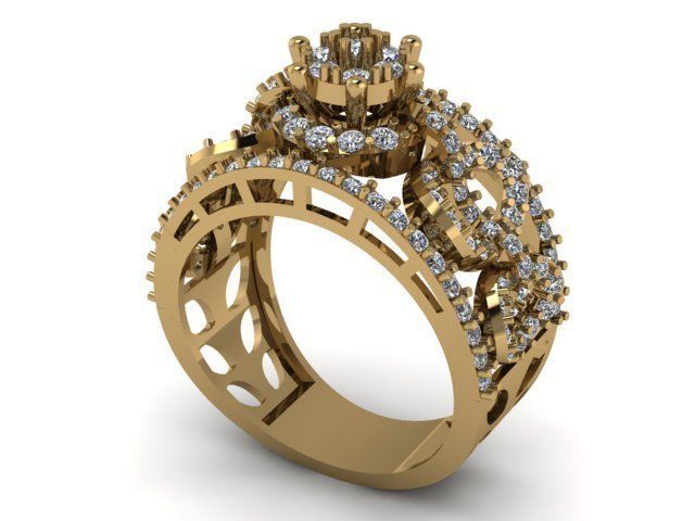 beautifull ring 3D print model_2
