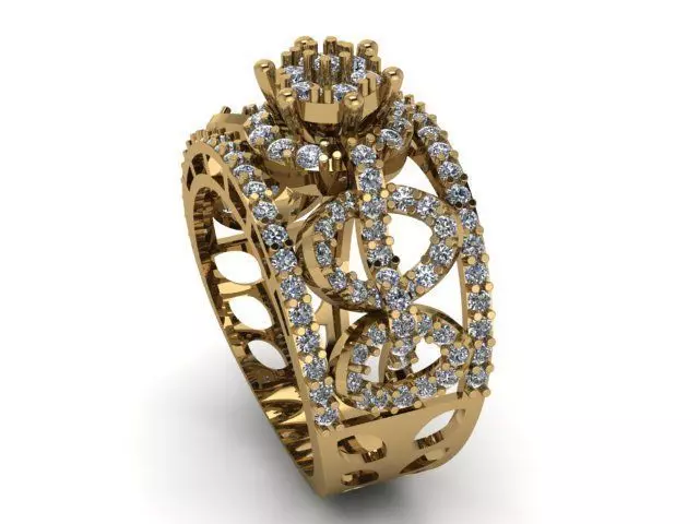 beautifull ring 3D print model_0