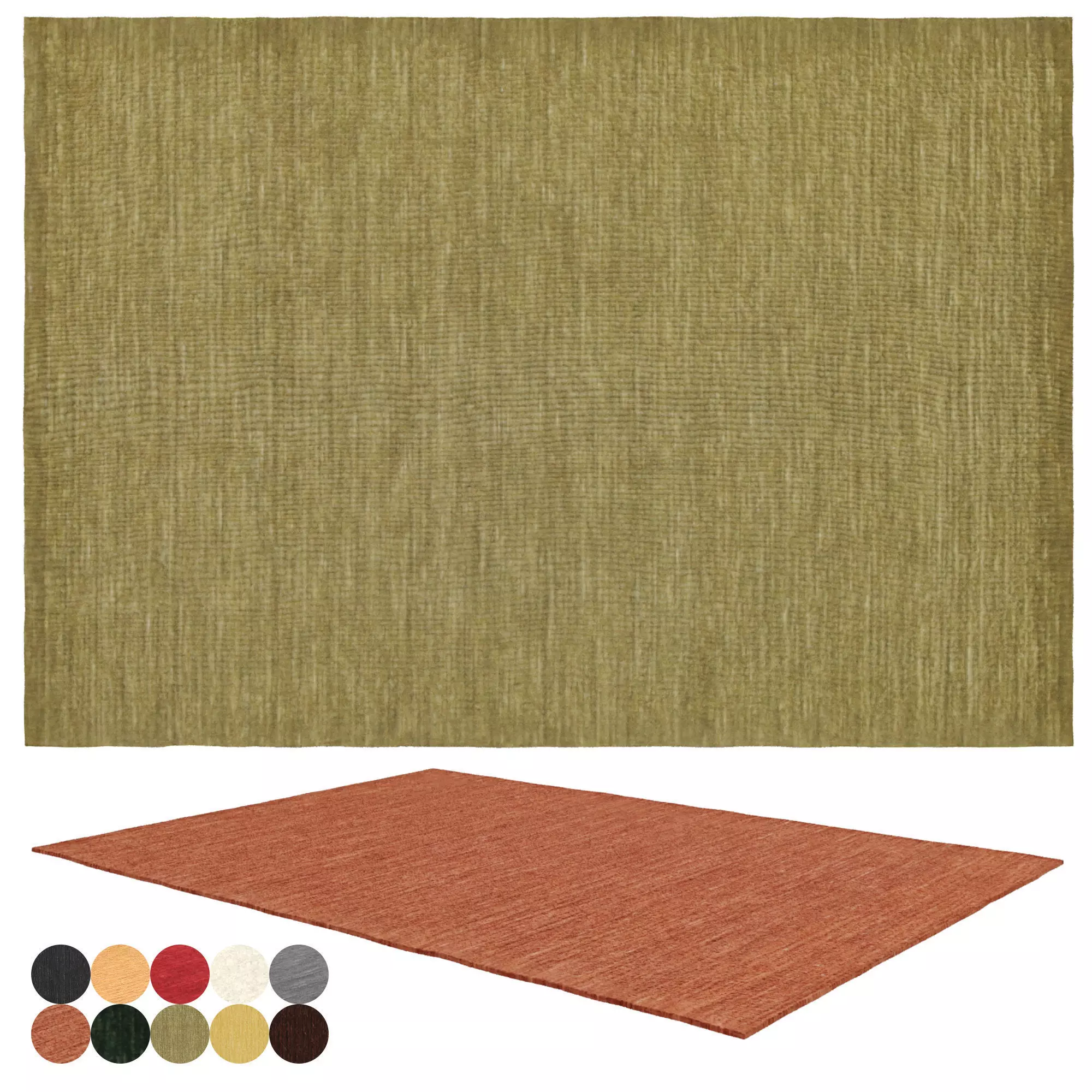 Kilim loom - All colors Wool Rug 3D model