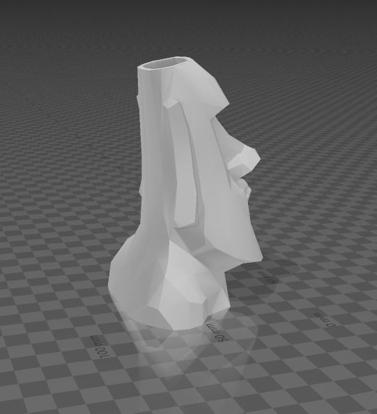 Moai pen HOLDER Free 3D print model_3